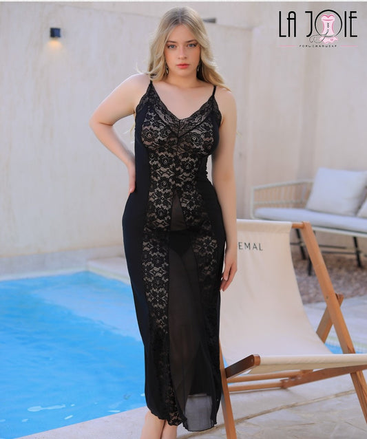 Midnight Elegance Babydoll | Zwart